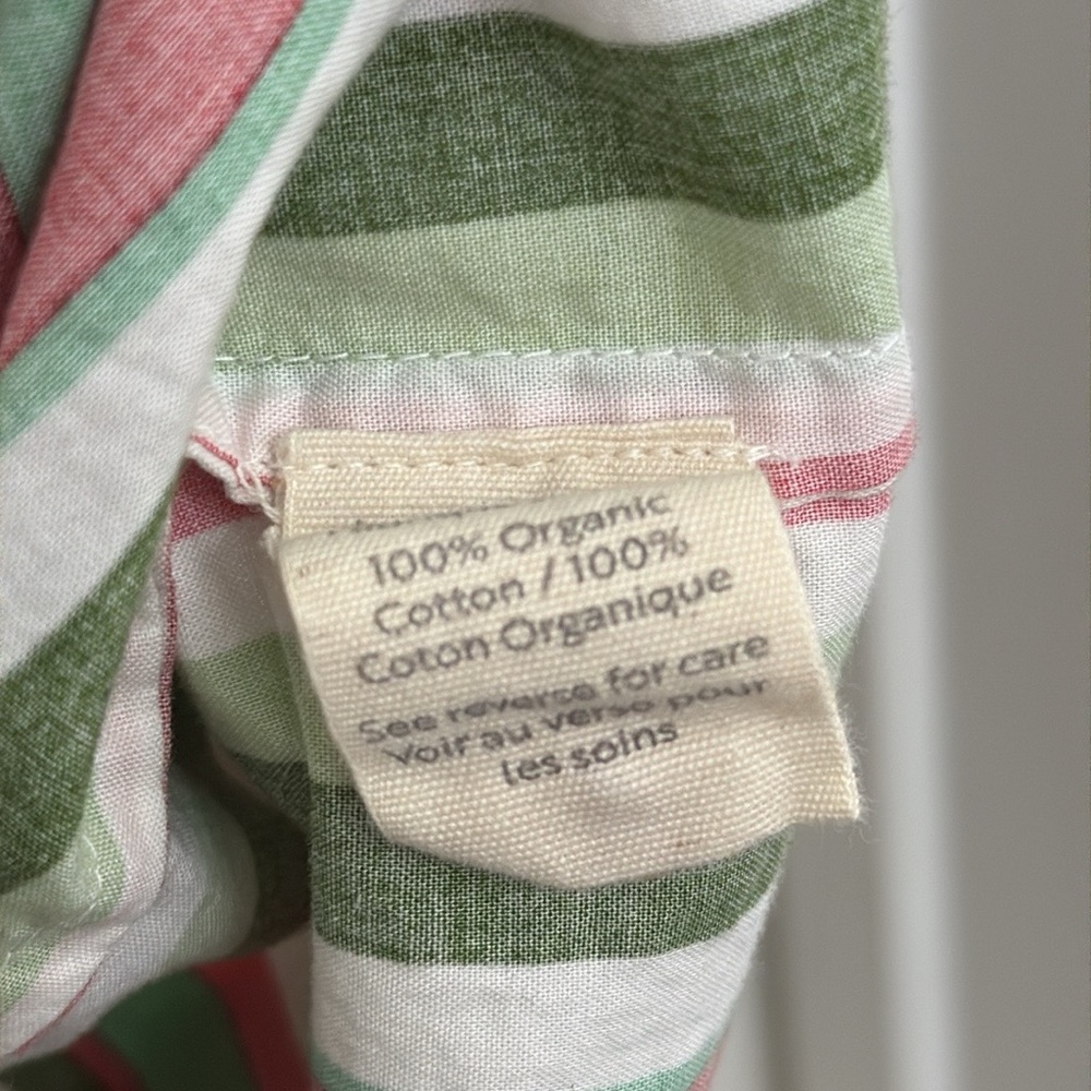 Printfresh women’s Short Sleeve Candy Cane Stripe button down PJ Top - Picture 4 of 6